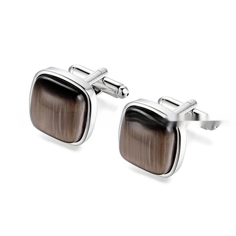 Men's High-end Opal Cufflinks Business Shirt Français Cufflink Ornament
