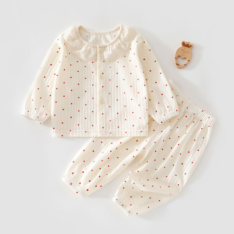 Set de coton à manches longues mignon pour bébés et tout-petits