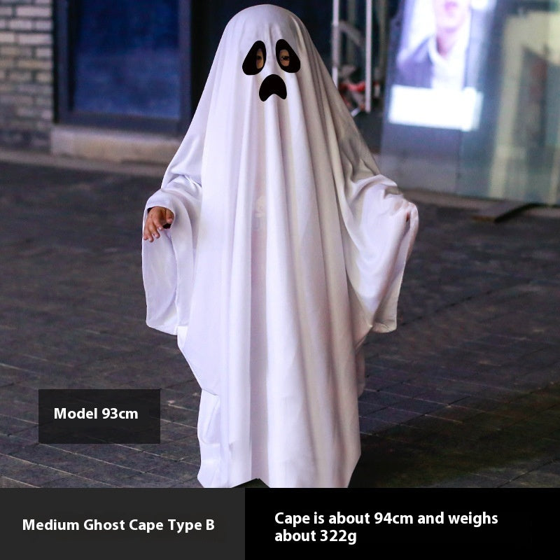 Costume blanc de fête d'Halloween Ghost Cloak Robe