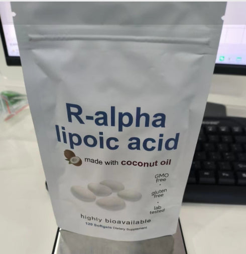 Alpha acide lipoïque 600mg softgels avec huile MCT Antioxydant complément alimentaire non OGM gluten