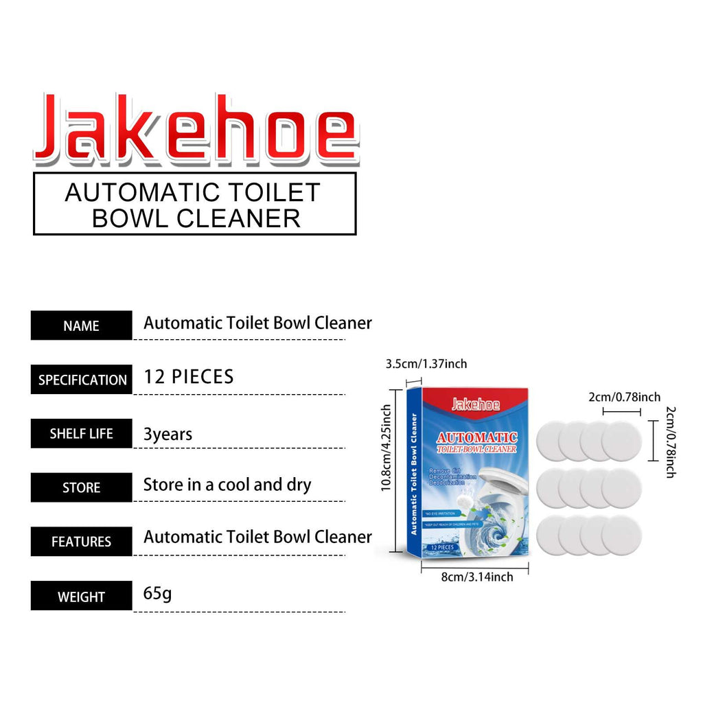 JAKEHOE Comprimés automatiques de nettoyage de cuvettes de toilette