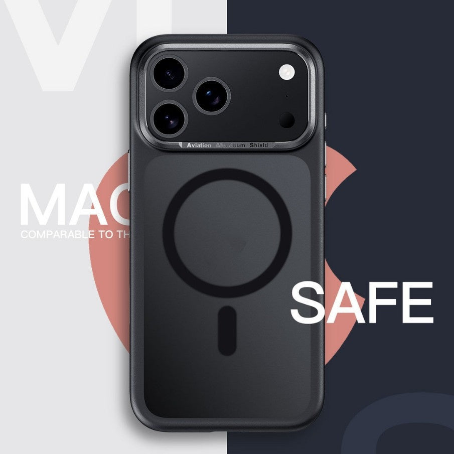 Boîtier de protection pour téléphone portable Shell anti-retour avec bouton magnétique gelé