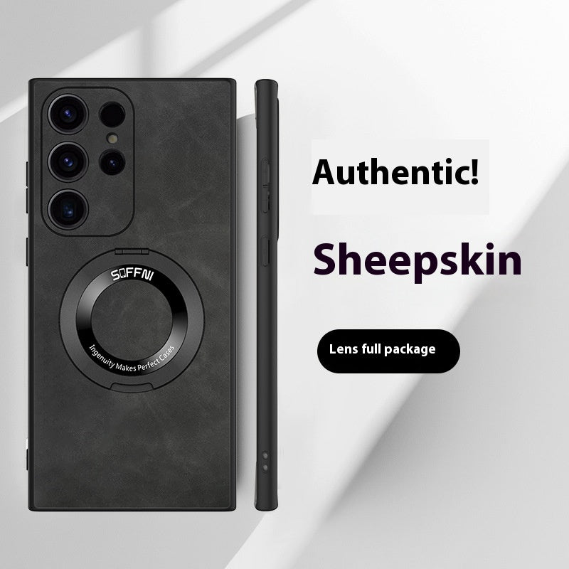 Coque téléphonique Aspiration magnétique Sheepskin Ring Rocket Protection des lentilles