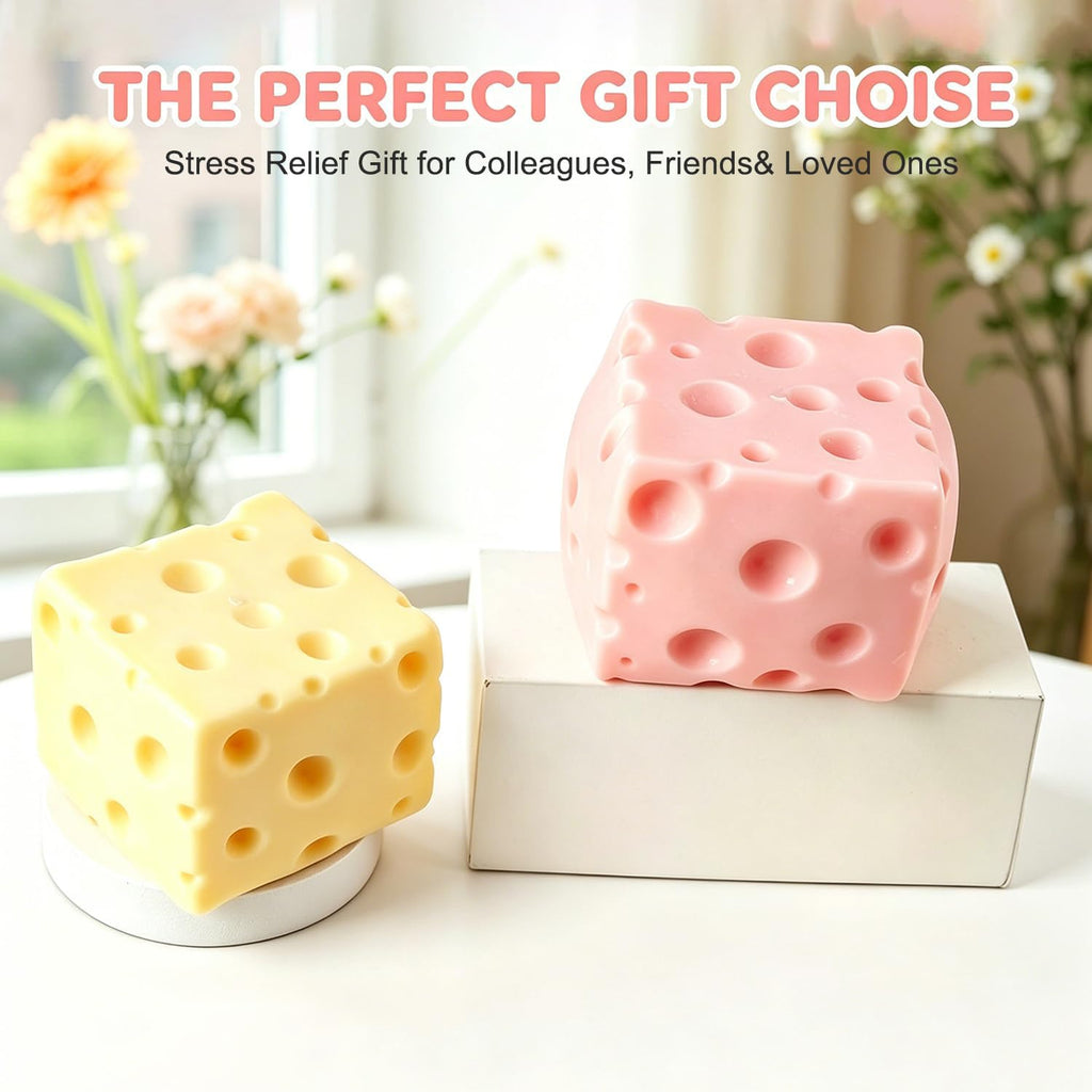 Jouet de fromage pour le stress et l'anxiété Relief Soft Skin-Feel Cheese Squeeze Toy