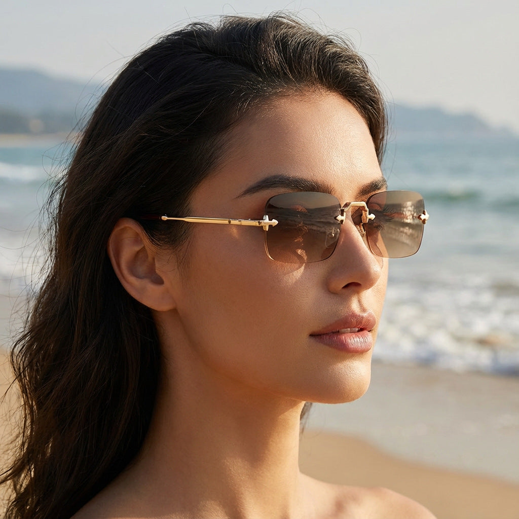 Lunettes de soleil Temple sans cadre pour hommes et femmes