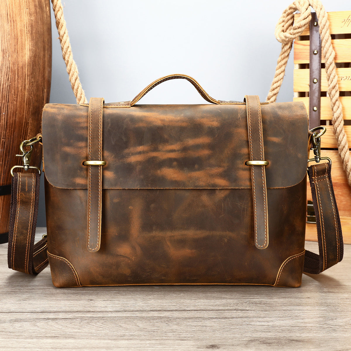 Sac de corps Cowhide haute capacité pour hommes haut de gamme