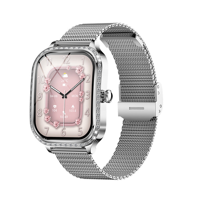 MK88 Bluetooth des femmes appelant la fréquence cardiaque Pression artérielle Calories de détection d'oxygène du sang M