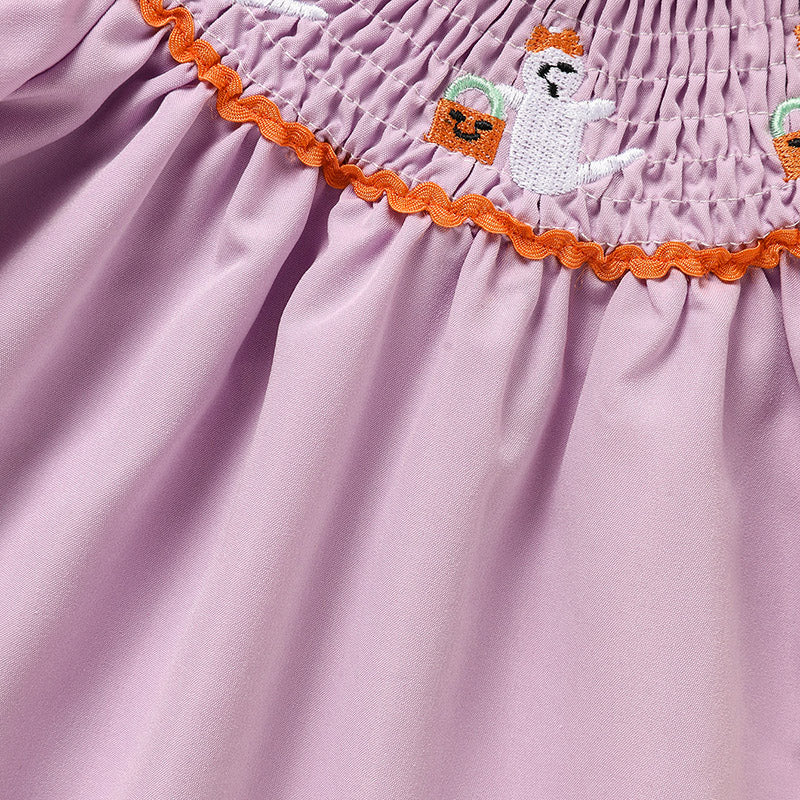 Bébé Bébé Filles Robe d'Halloween Robe de Broderie Ghost avec Robe de Déguisement de Fête du Bandeau