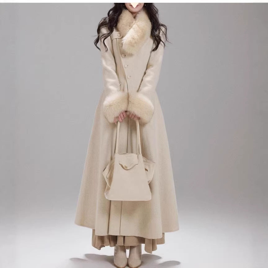 Manteau en laine à double face pour une princesse