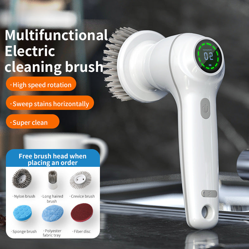 Brosse de nettoyage électrique multifonctionnelle sans fil