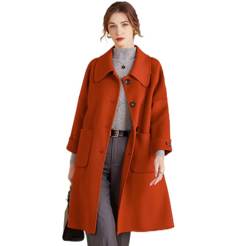Manteau de laine double-brass - Vêtements de dessus classiques pour femmes