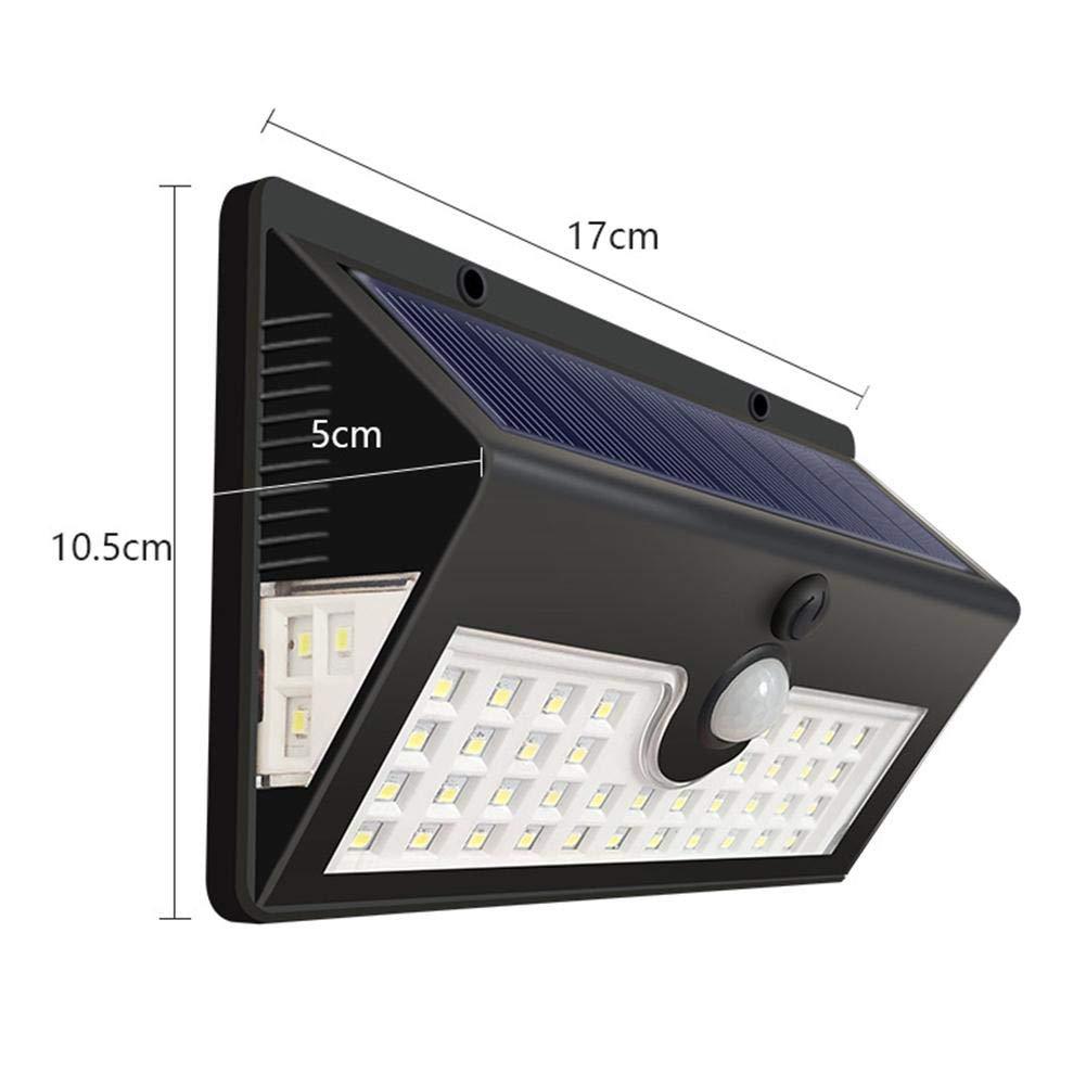 Three-sided luminous solar motion sensor wall light