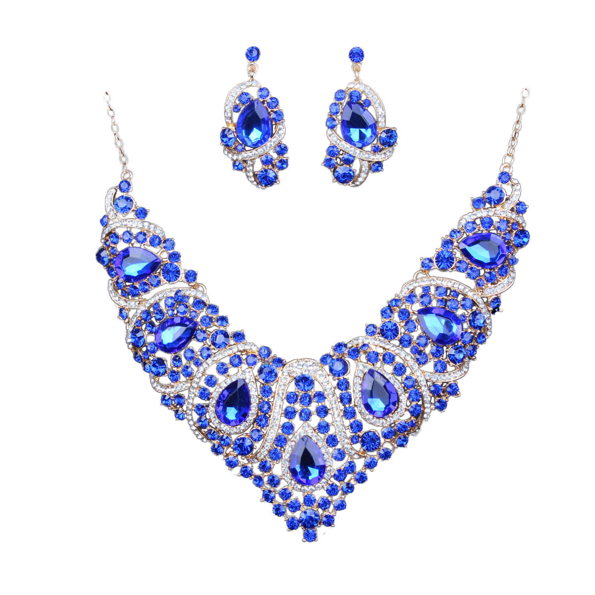 Collier et boucle d'oreille colorés