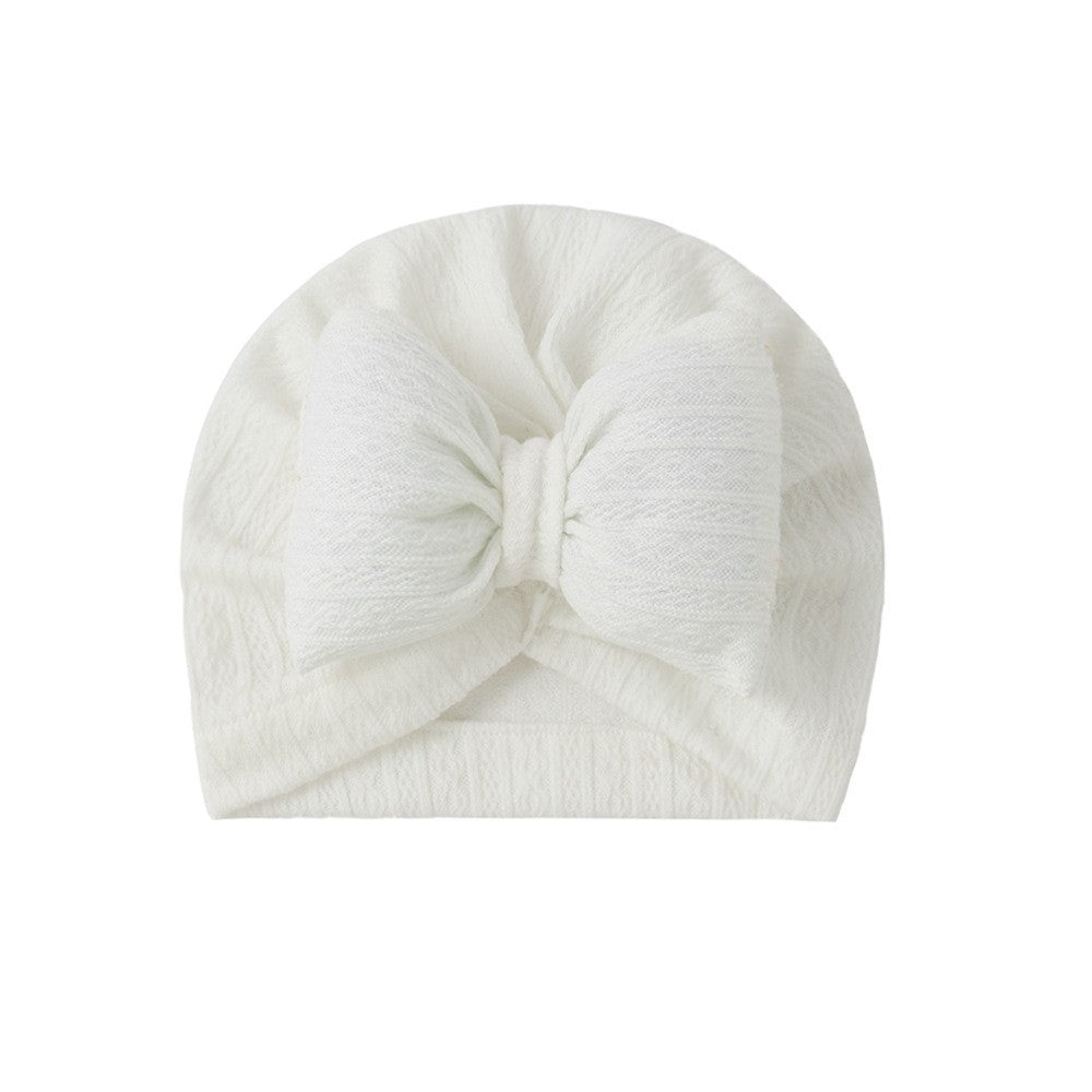 Chapeau de bateau bébé en coton tricoté Remplissage Big Bow Chapeau de bateau bébé