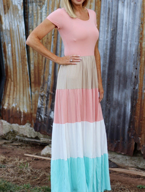 Robe de parent-enfant à manches courtes pour femmes