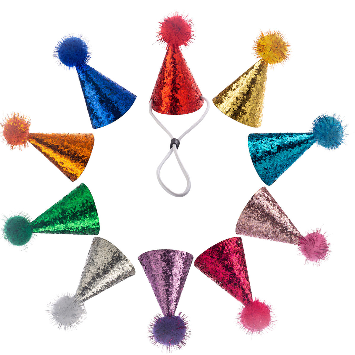 Animaux de compagnie Fête d'anniversaire Pointed Fur Ball Chapeau décoratif