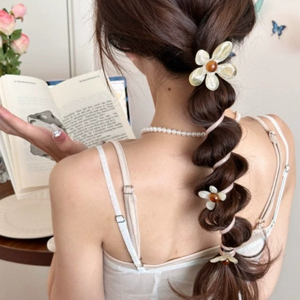 Attache à cheveux floraux pour les femmes