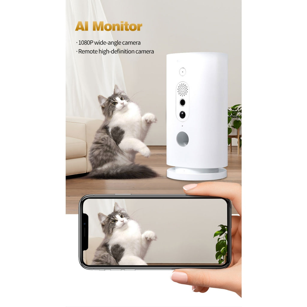 Smart WiFi Automatic Pet Feeder avec 270 caméra tournante