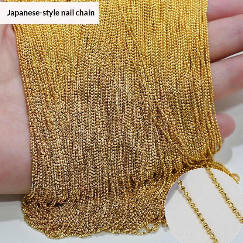 Chaîne de perles en métal, style japonais