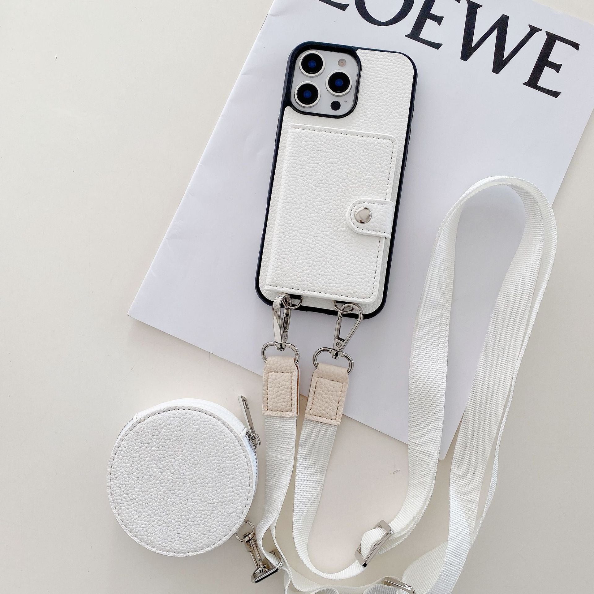 Housse de téléphone de lanyard de carte