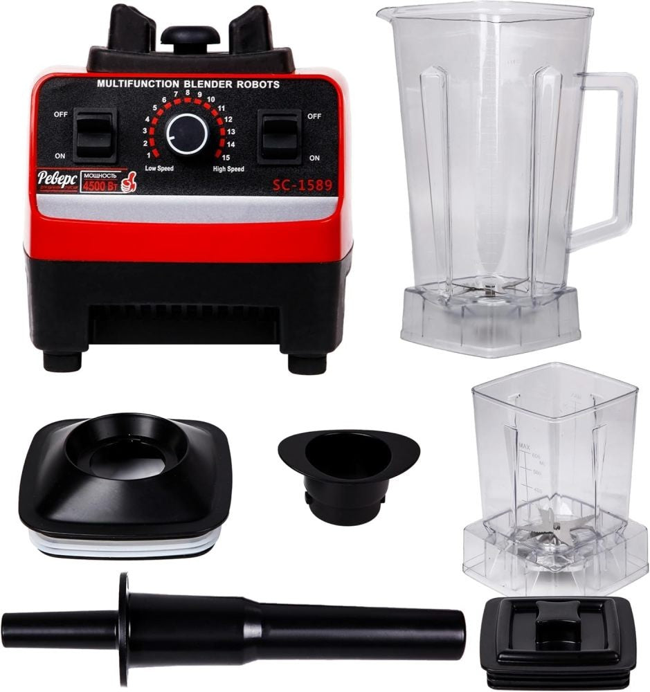 Commercial Blender 2xCups Food Processor Mixer Smoothie Juicer Glace Crusher Accueil