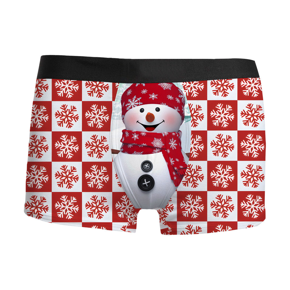 Sous-vêtements homme imprimé 3D de Noël respirant