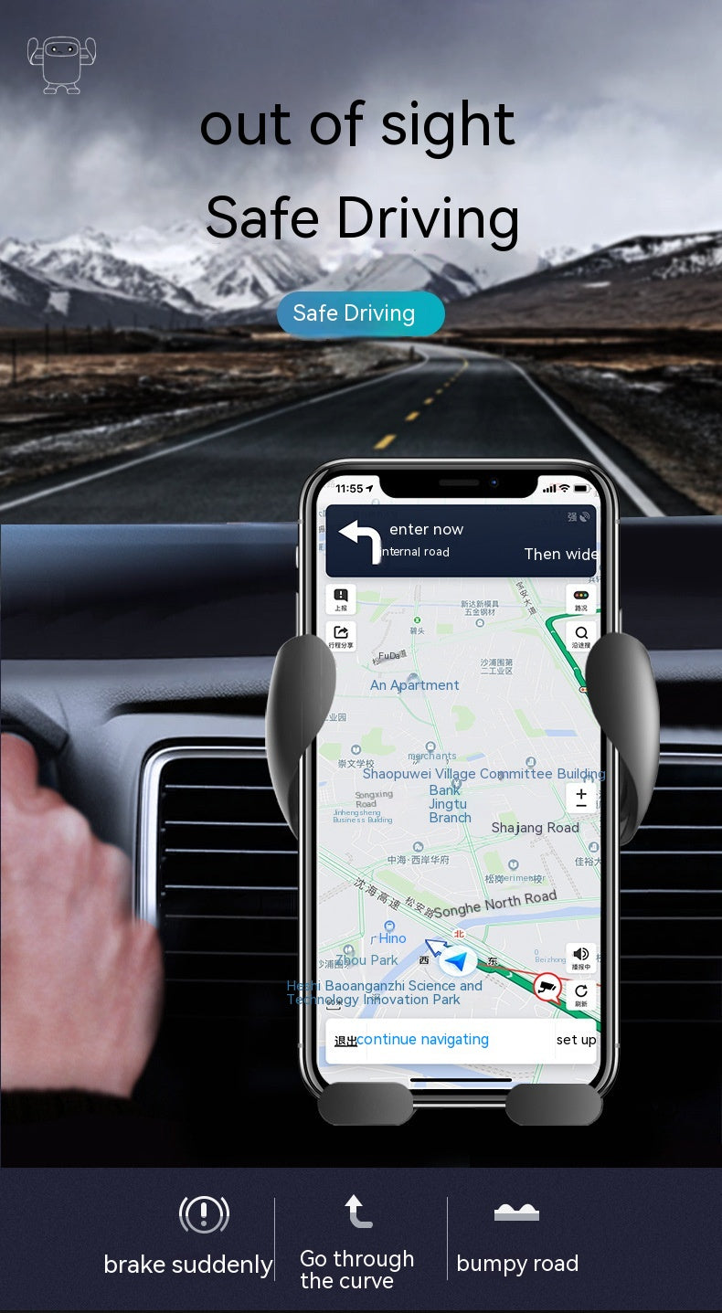 Carte de dessin animé Buckle Voiture Vent Support de téléphone mobile