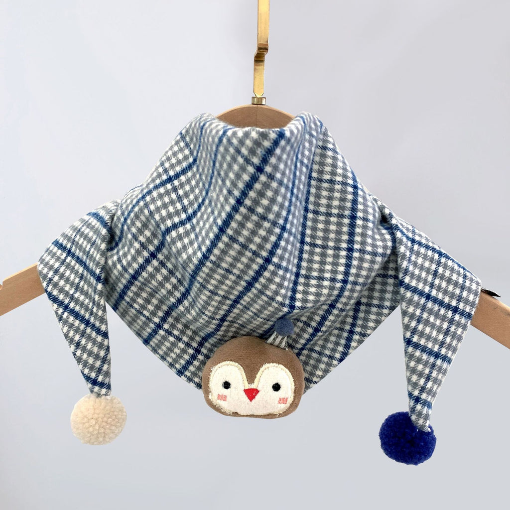 Style coréen coton-linen Plaid enfants écharpe polyvalent et facile à assortir