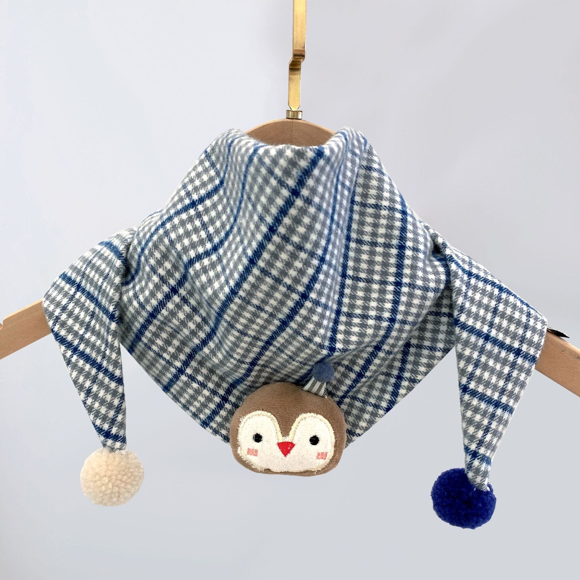 Style coréen coton-linen Plaid enfants écharpe polyvalent et facile à assortir