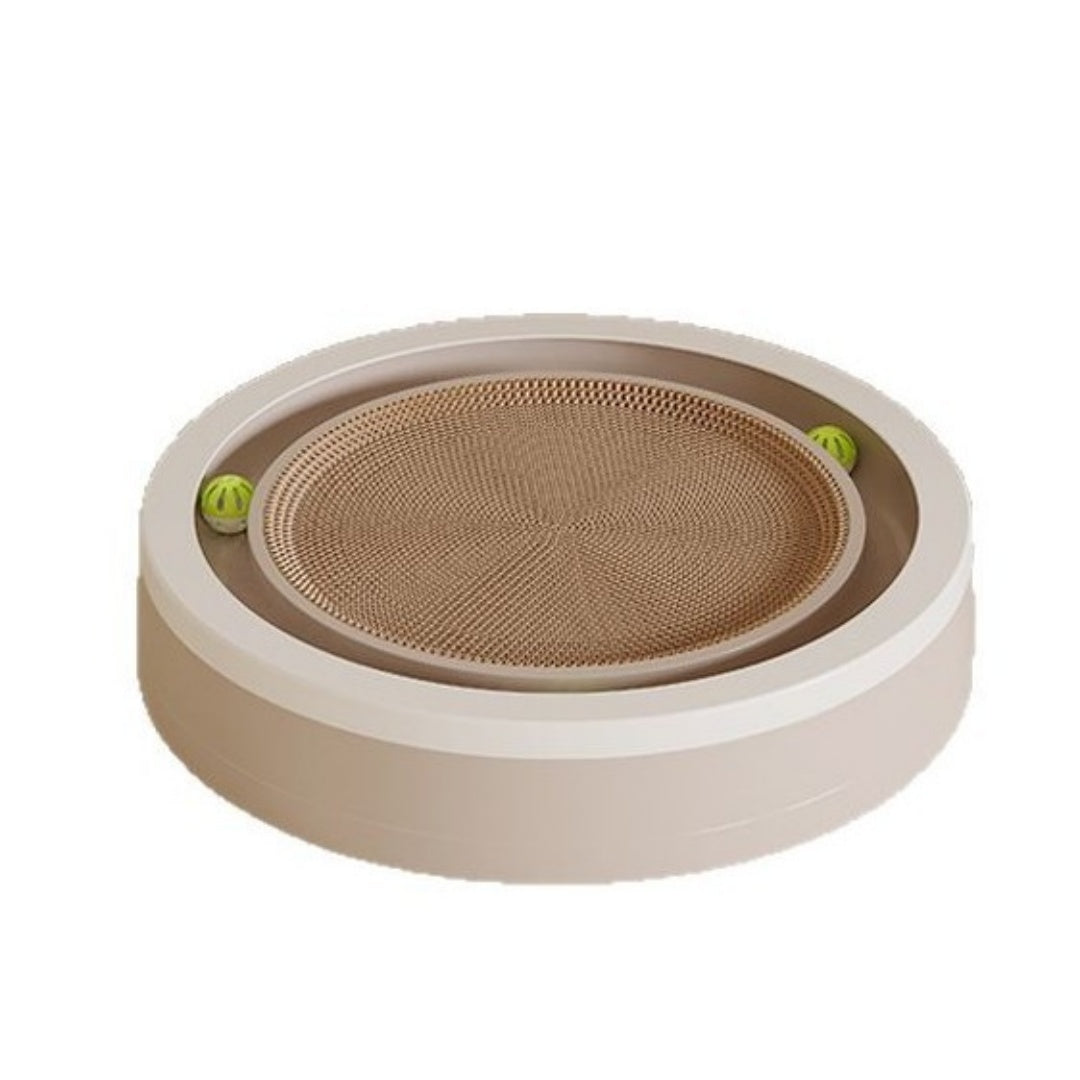 Lit extra grande ronde intégrée de chat avec boule