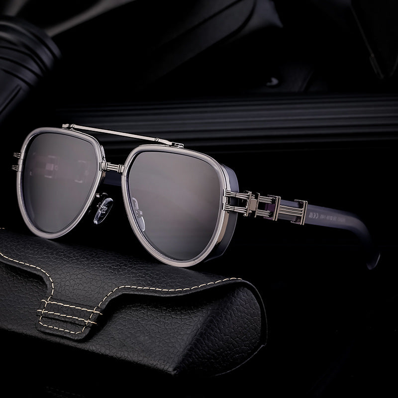 Lunettes de soleil européennes et américaines de style punk haut de gamme pour hommes