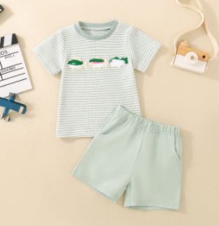 Top bébé à manches courtes et ensemble de shorts