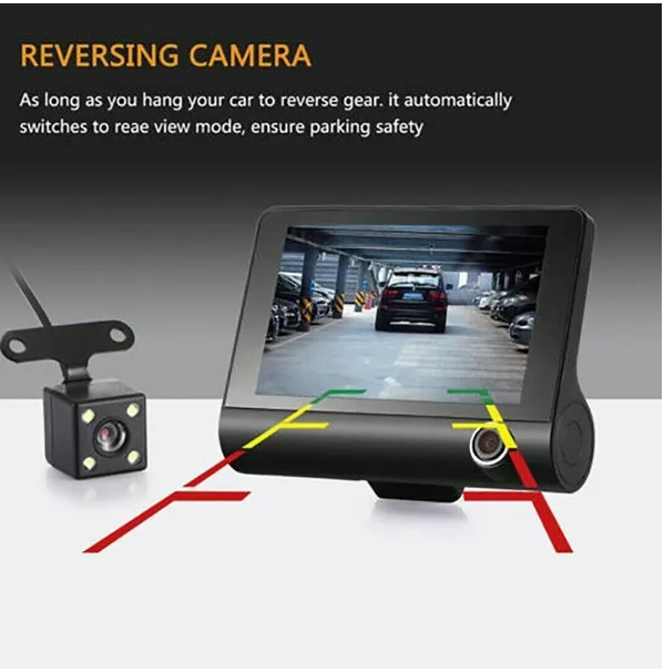1080P 4 Dual Lens HD Voiture DVR Vue arrière Vidéo Dash Cam Enregistreur Caméra G Capteur