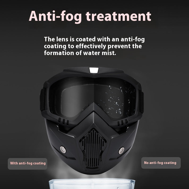Gants de moto anti-fog masque rétro
