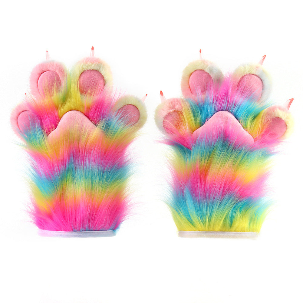 Gants de griffe à ongles en peluche accessoire