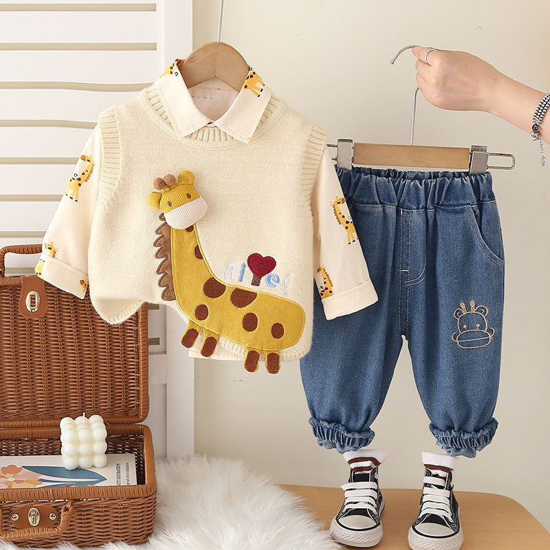 Garçons Vêtements d'automne costume girafe bébé