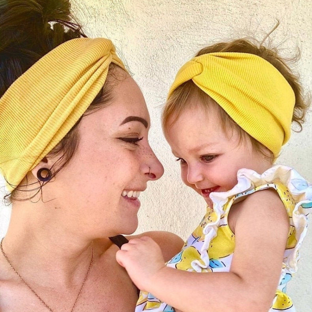 Couleur solide Ensemble mère-enfant Banderole parent-enfant