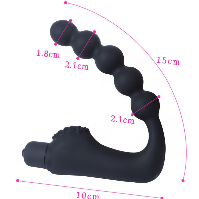 Massager prostate silicone avec fonction vibration - Design ergonomique flexible