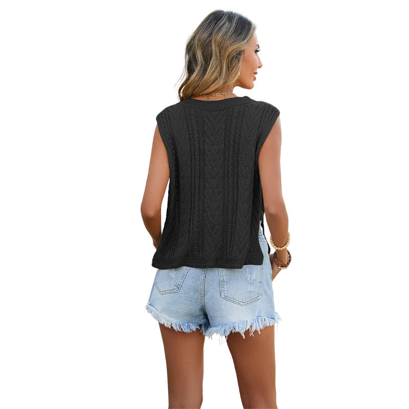 Sweater sans manches de style européen et américain