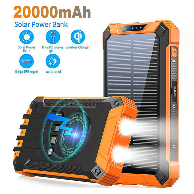 Source d'alimentation portable solaire sans fil de recharge