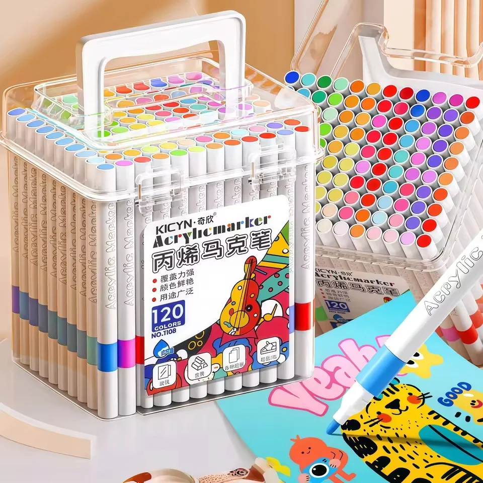 Marqueur acrylique 120pcs pour les élèves de l'école primaire