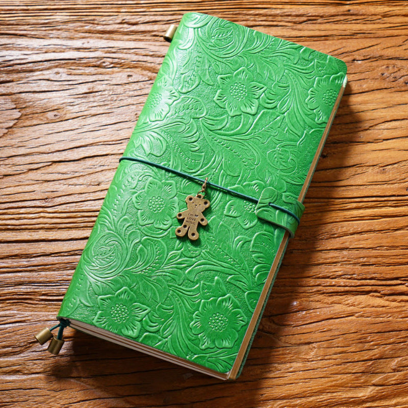 Creative Vintage Gravure Cowhide Voyage Notepad