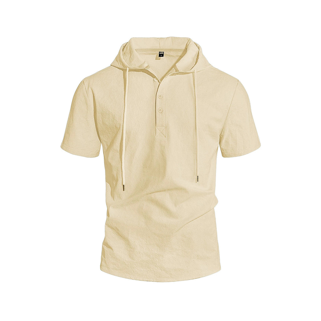 Chemise en lin manches courtes pour hommes