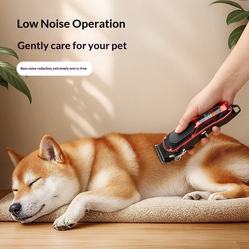 Clipper professionnel haute puissance à faible bruit pour animaux avec affichage de batterie