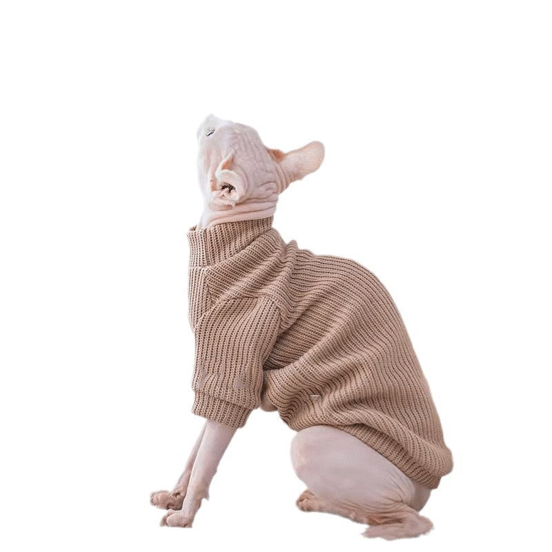 Sphynx Cat chaud Chandail doux vêtements pour les chats sans cheveux Devon Rex