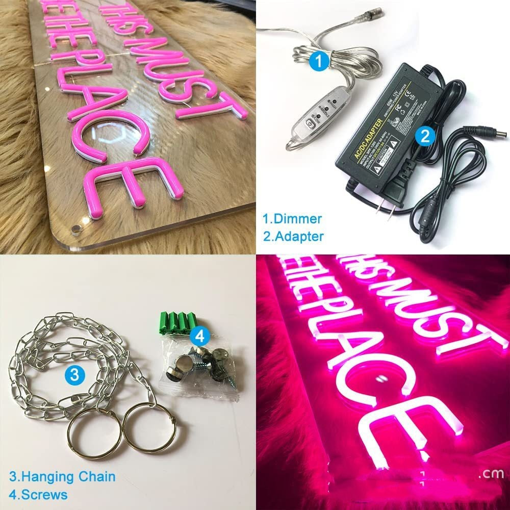 Drop Livraison et LED sur mesure Lettre anglaise Lampes au néon UV