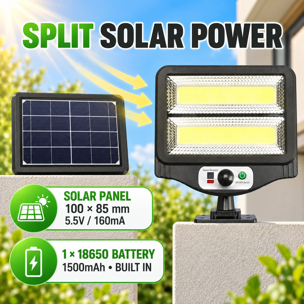 Capteur de mouvement rechargeable solaire COB LED lampe de travail 1500mAh pour auto W781 2 Street