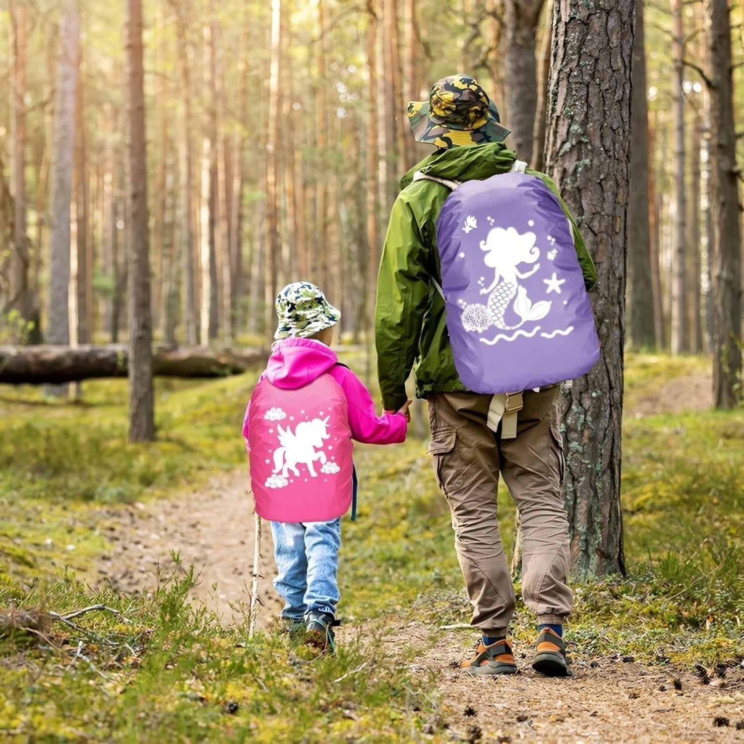 Ensembles de cadeaux multi-pièces pour la fête - 2 housses pour sac à dos : housse pour sac à dos scolaire avec sirène