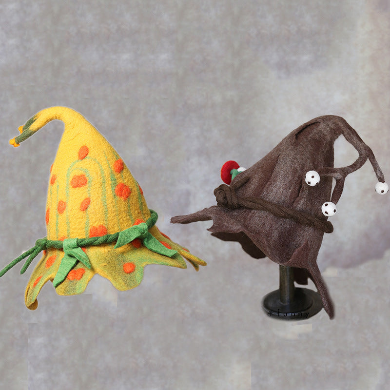Mignon 3D Mushroom Vine personnalisé Elf Wizard Hat