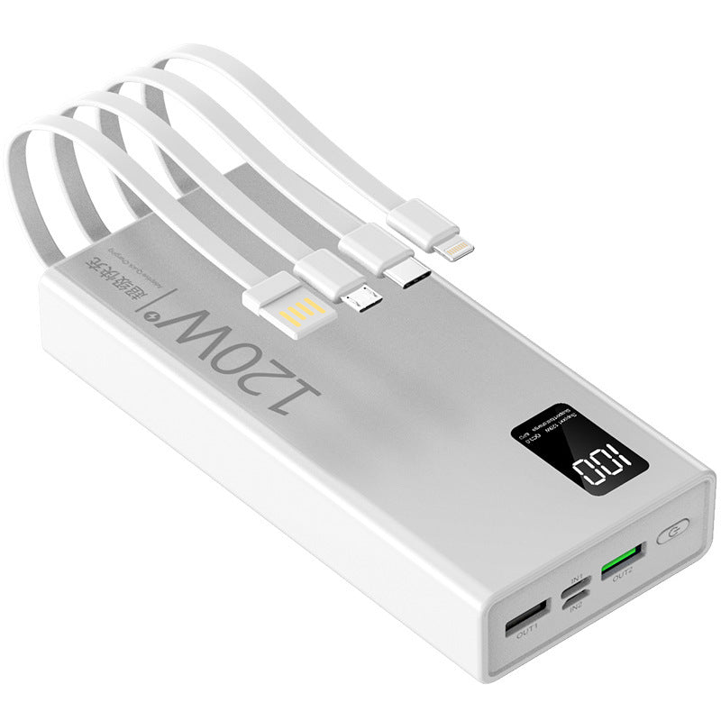 Batterie portable bidirectionnelle à charge ultra rapide pour téléphones portables Affichage numérique intelligent M